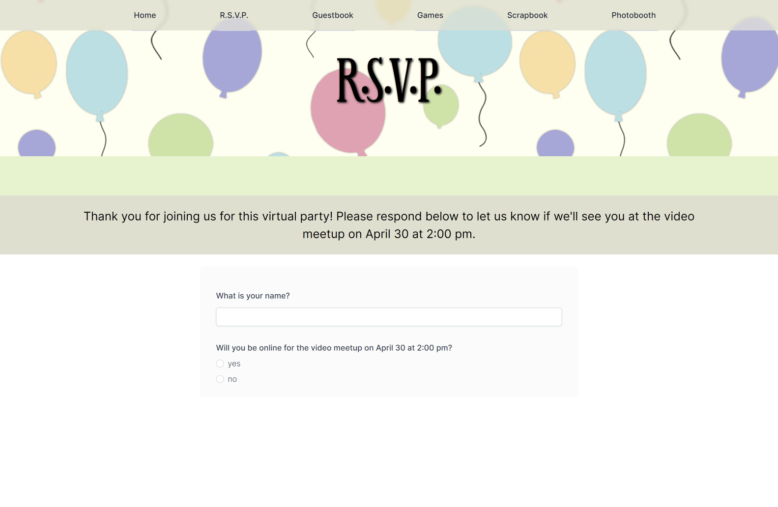 RSVP